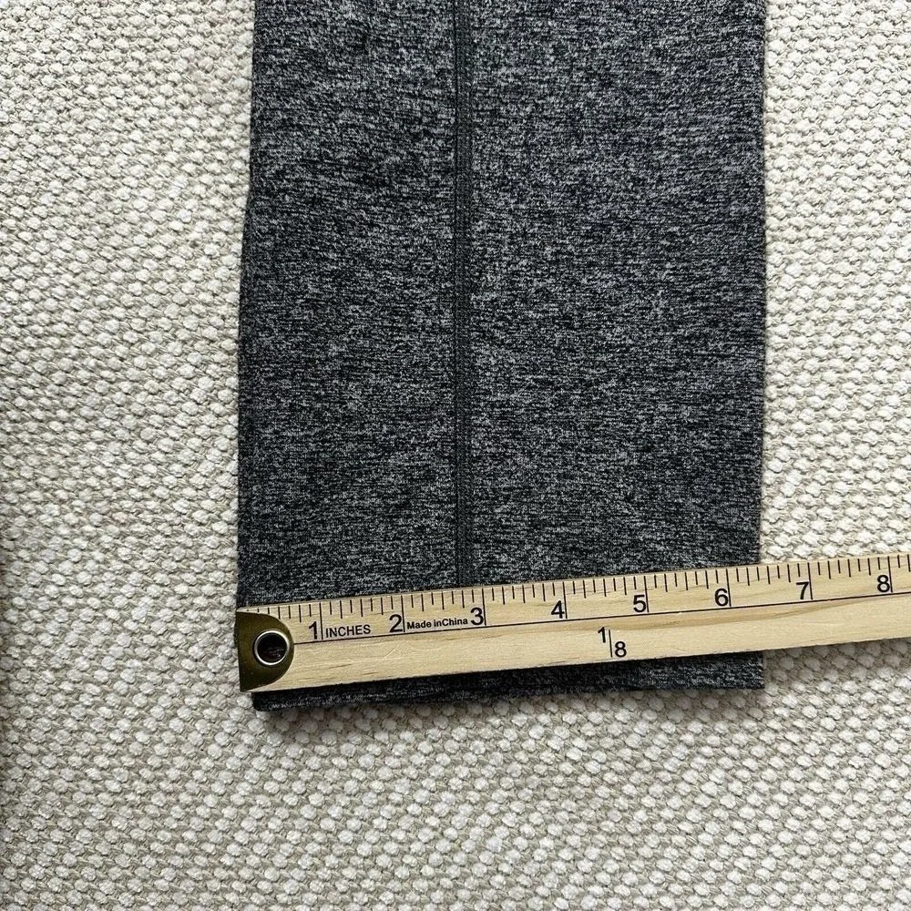 Lululemon High Rise Straight Leg Yoga Pants Heathered Gray Black‎ Activewear